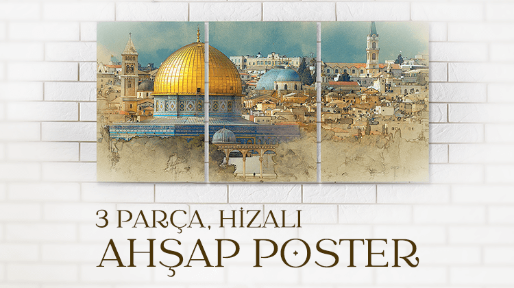 3 Parça Hizalı Ahşap Poster Görseli