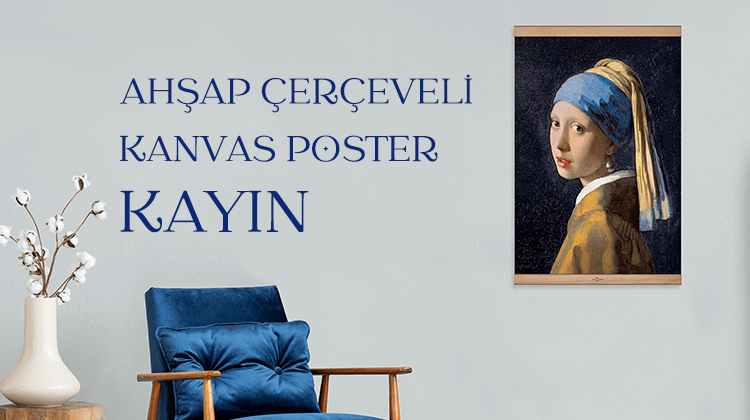 Ahşap Çerçeveli Kanvas Poster - Kayın Görseli