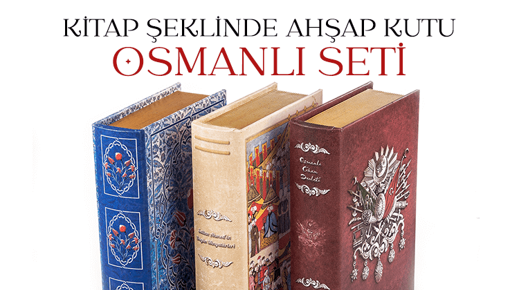 Kitap Şeklinde Ahşap Kutu - Osmanlı Seti Grup Görseli