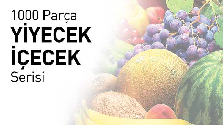 1000 Ahşap Parçalı Puzzle Yiyecek İçecek Serisi Görseli