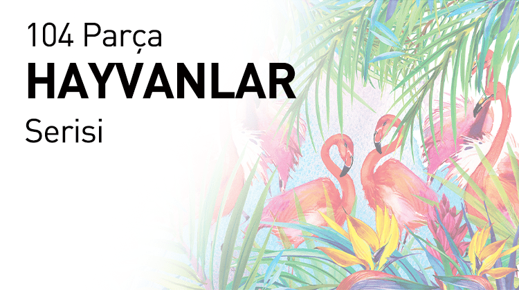 104 Mega Parça Ahşap Puzzle Hayvanlar Serisi Grup Görseli