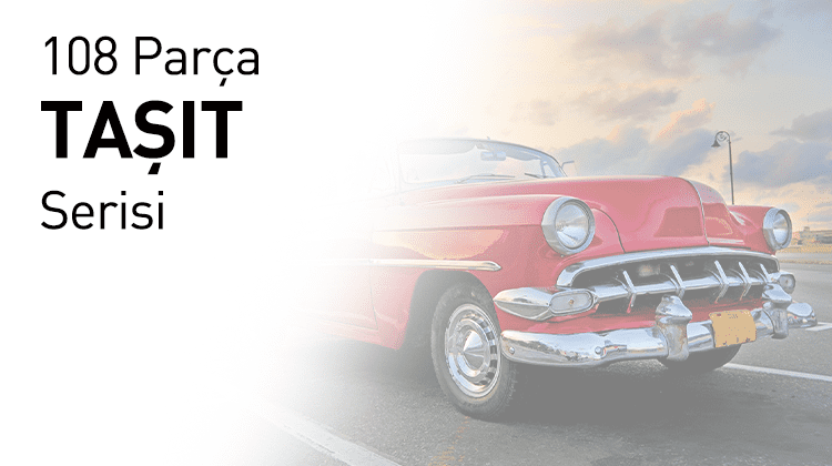 108 Parça Ahşap Puzzle Taşıt Serisi Grup Görseli