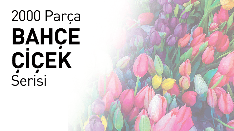 2000 Ahşap Parçalı Puzzle Bahçe Çiçek Serisi Görseli
