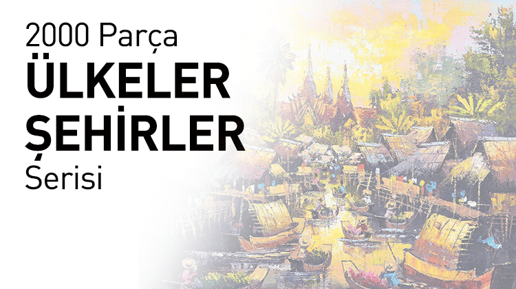 2000 Ahşap Parçalı Puzzle Ülkeler ve Şehirler Serisi Görseli