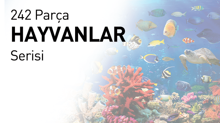 242 Mega Parça Ahşap Puzzle Hayvanlar Serisi Grup Görseli