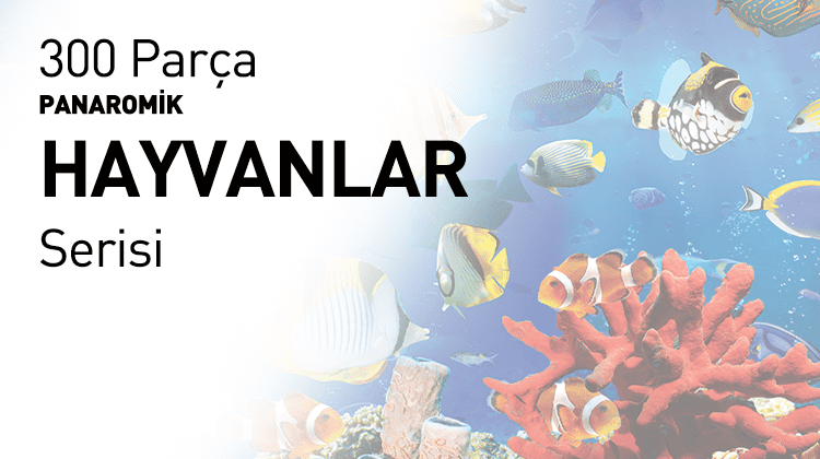 300 Parça Panaromik Hayvanlar Serisi Görseli
