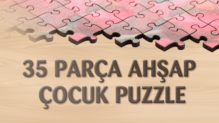 35 Parça Çocuklar için Ahşap Puzzle Grup Görseli