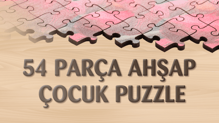 54 Parça Çocuklar için Ahşap Puzzle Grup Görseli
