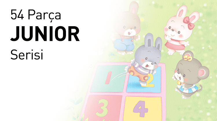 54 Parça Çocuklar için Ahşap Puzzle Görseli